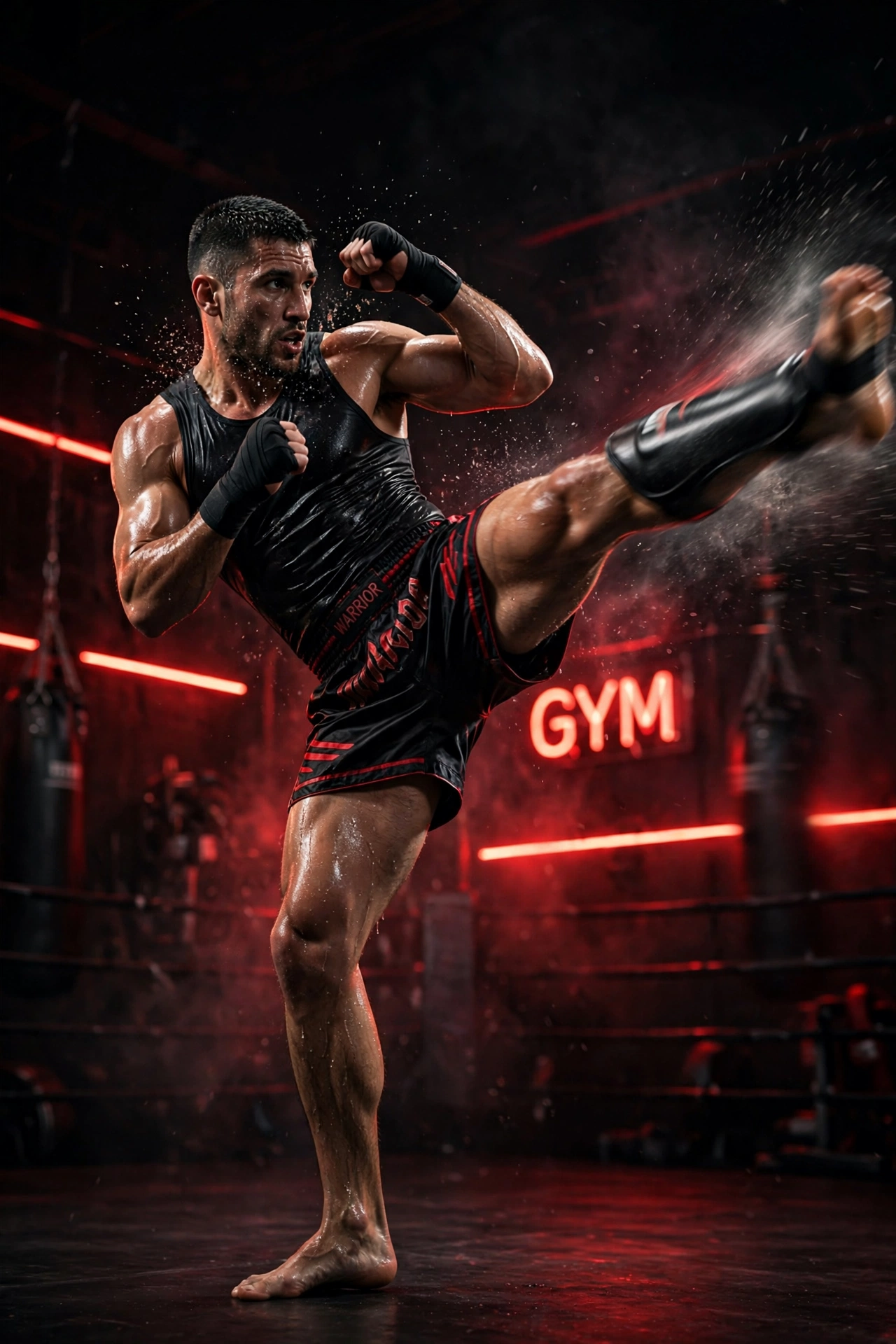 Kickboxing training